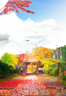 活动宣传广告日本旅游宣传海报背景高清图片