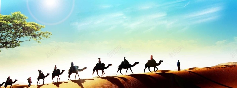 户外出行海报背景psd设计背景_新图网 https://ixintu.com 户外出行沙漠骆驼旅游 摄影 海报banner 风景
