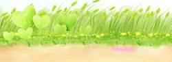 绿色百搭休闲裤绿色手绘植物淘宝背景高清图片