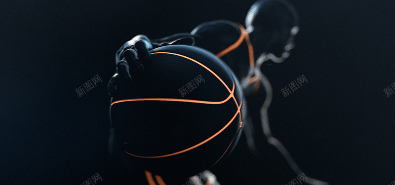篮球运动员背景装饰背景