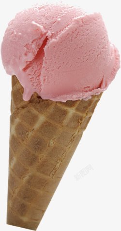 摄影夏日冰淇淋草莓味素材