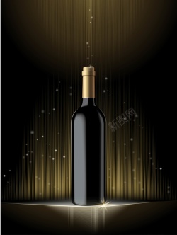 酒瓶光矢量欧式质感炫光红酒背景高清图片
