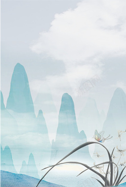 中国风传统水墨海报背景