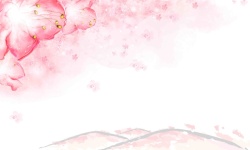 最美樱花宣传海报最美樱花手绘海报背景模板高清图片