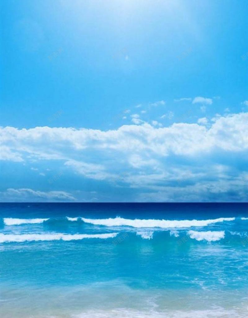 沙滩海景H5背景jpg_新图网 https://ixintu.com H5 H5背景 h5 天空 摄影 沙滩 海边 蓝天 风景