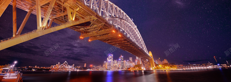 城市铁桥夜景拍摄摄影图片