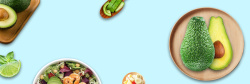 牛油果高清图片米蓝色美味水果食品牛油果banner高清图片