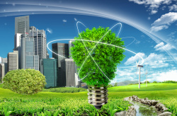 风力发电机节能低碳海报背景高清图片