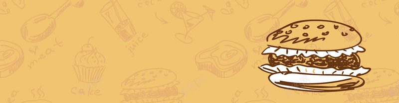 卡通汉堡背景psd设计背景_新图网 https://ixintu.com 卡通 卡通早餐 卡通汉堡 手绘 海报banner 童趣 背景素材 餐饮素材