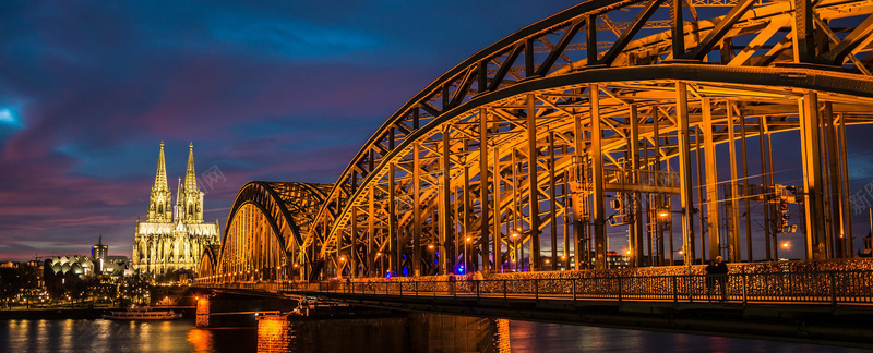 英国夜景jpg_新图网 https://ixintu.com 城堡 夜景 大桥 摄影 海报banner 英国 风景