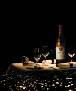 葡萄酒广告设计黑色高雅品质葡萄酒背景高清图片
