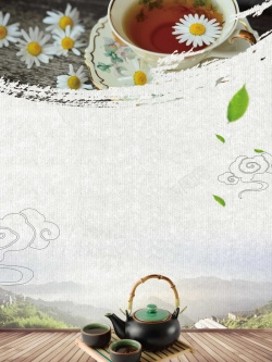 中国茶禅茶艺文化广告背景高清图片
