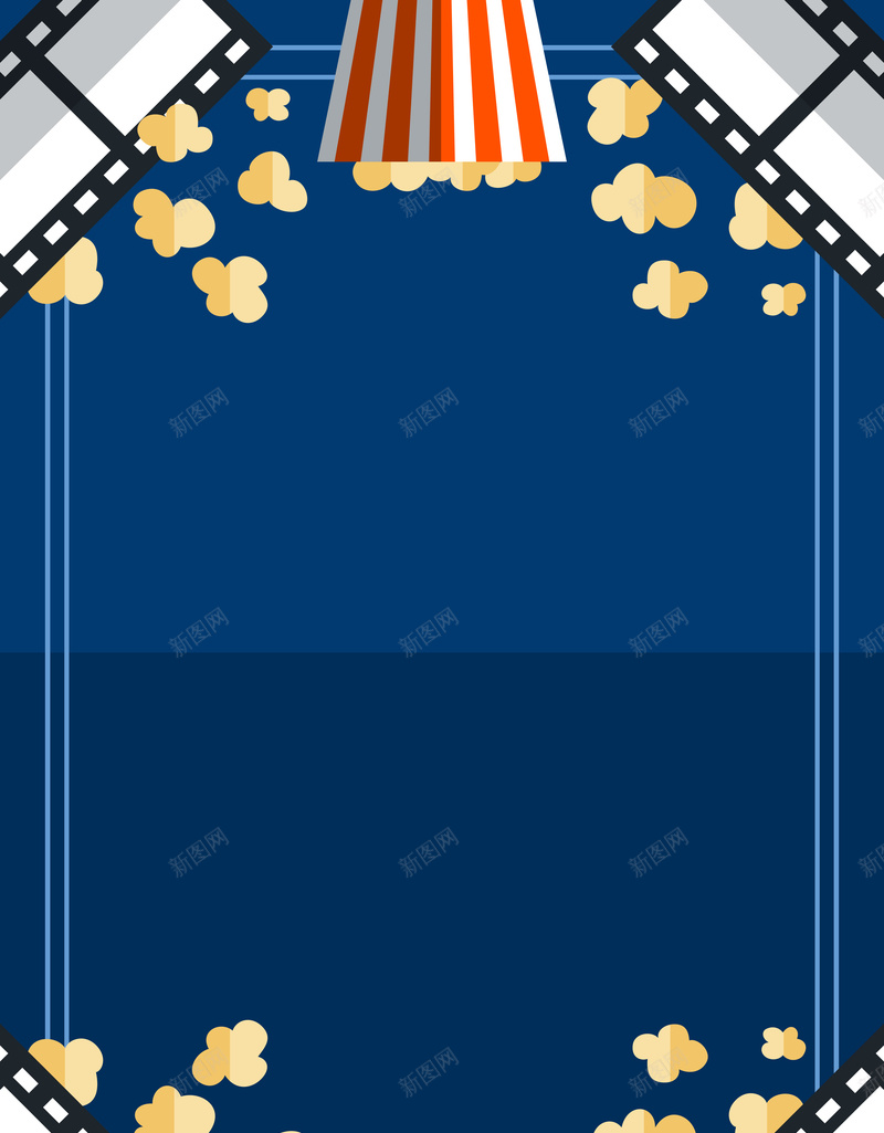 卡通简约电影背景图psd设计背景_新图网 https://ixintu.com 休闲 卡通 娱乐 娱乐背景 影院 影院背景 爆米花 电影 电影院 简约