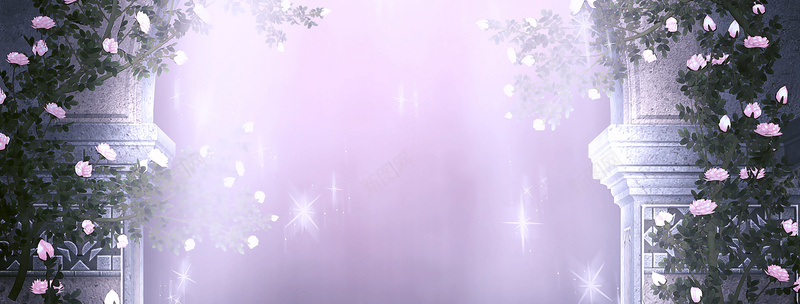 浪漫梦幻花园背景jpg设计背景_新图网 https://ixintu.com 梦幻 欧式 浪漫 海报banner 花卉