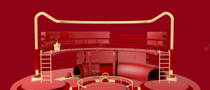 天猫狂欢节红色背景背景