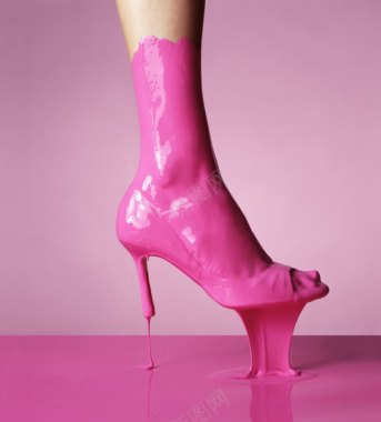 粉色高跟鞋油漆腿海报背景