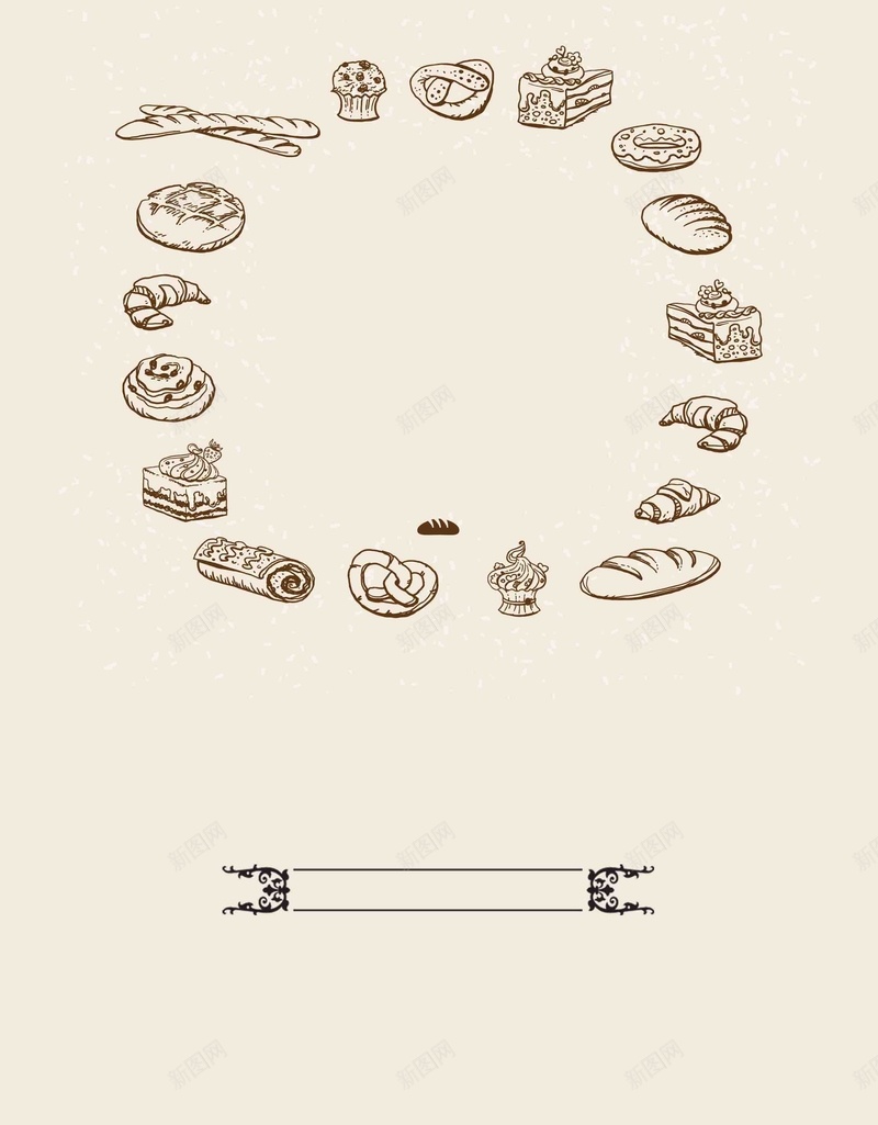 com 促销 创意 宣传页 封面 海报 甜点 简约 菜单 面包 面包小店 饮品