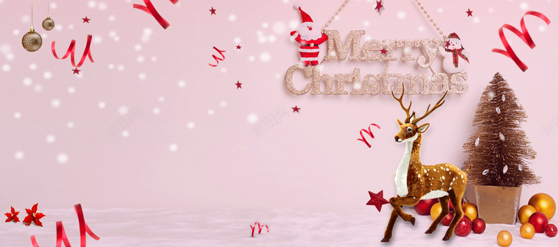 圣诞节麋鹿狂欢卡通红色bannerpsd设计背景_新图网 https://ixintu.com 圣诞狂欢 圣诞节 圣诞麋鹿 小鹿 球球 礼物 糖果 聚惠 铃铛 雪人