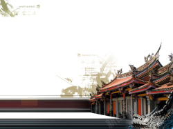 现代古韵中国建筑文化背景高清图片