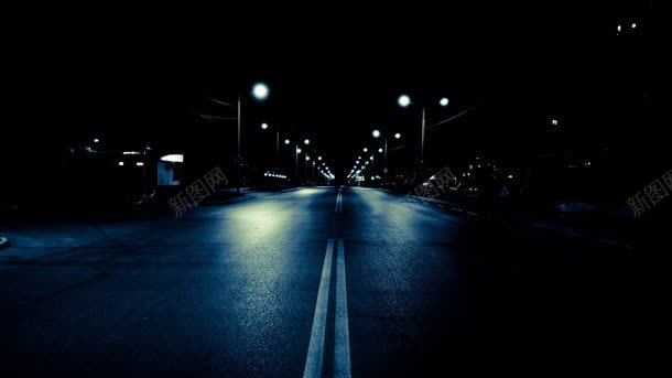 公路夜晚宽屏黑色jpg设计背景_新图网 https://ixintu.com 公路 夜晚 黑色