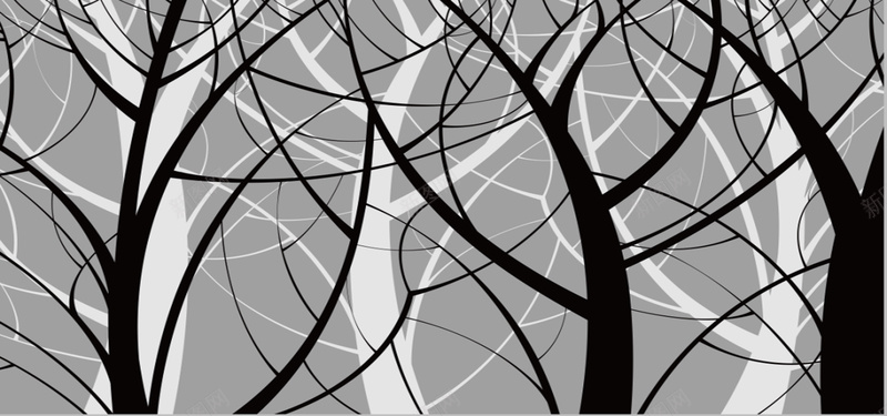 抽象树背景图jpg设计背景_新图网 https://ixintu.com 抽象树 抽象画 海报banner 清新 简约 线条树 艺术树
