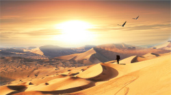 沙漠旅行者徒步沙漠创业广告高清图片