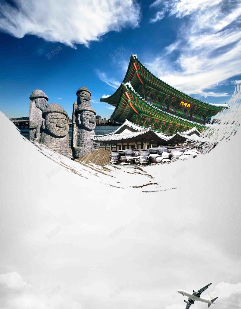 大气韩国首尔旅游海报背景模板psd设计背景_新图网 https://ixintu.com 夏日旅行 大气 宣传 旅游 活动 海报 背景模板 韩国 首尔