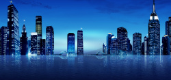 灯光繁华都市城市夜景高清图片