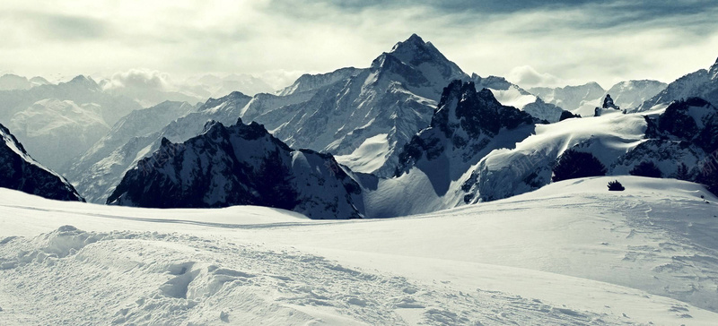 雪背景psd_新图网 https://ixintu.com 唯美 大气 摄影 海报banner 雪山 风景