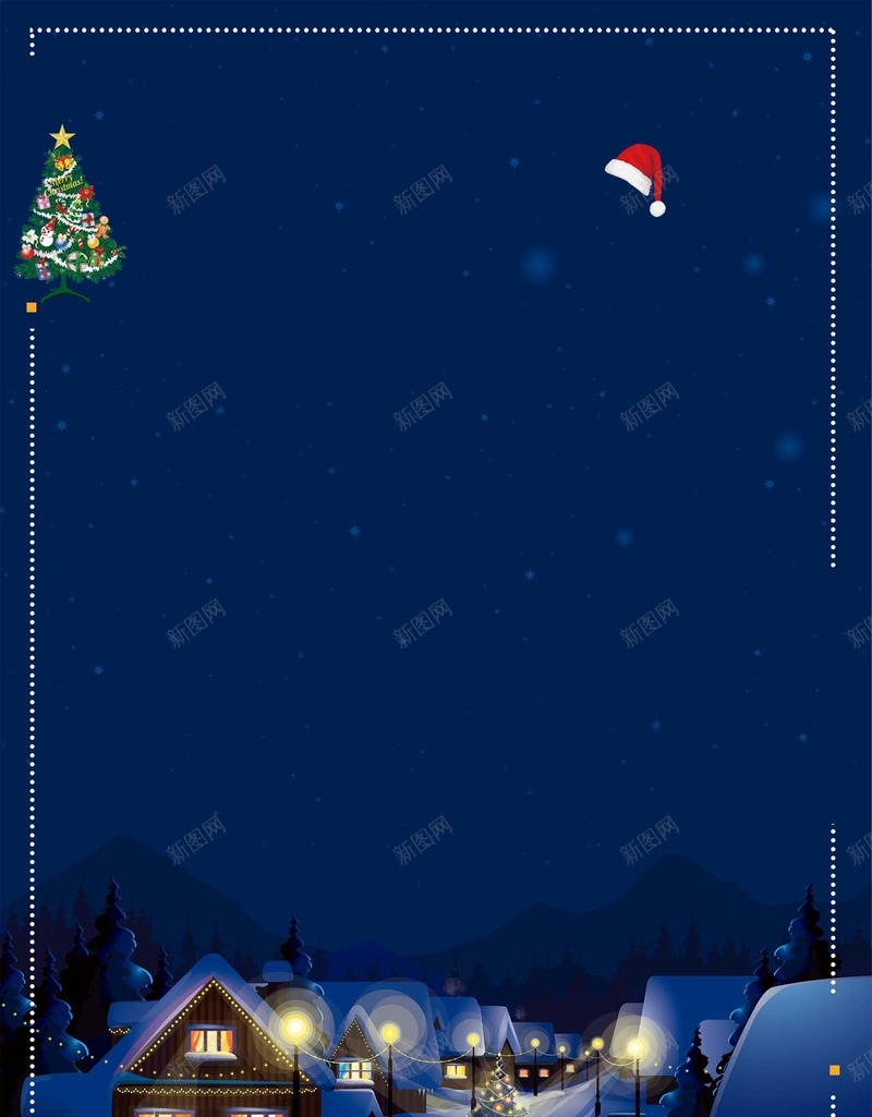 卡通手绘蓝色圣诞平安夜海报psd设计背景_新图网 https://ixintu.com 促销 卡通 圣诞 圣诞帽 圣诞树 平安夜 手绘 海报 蓝色