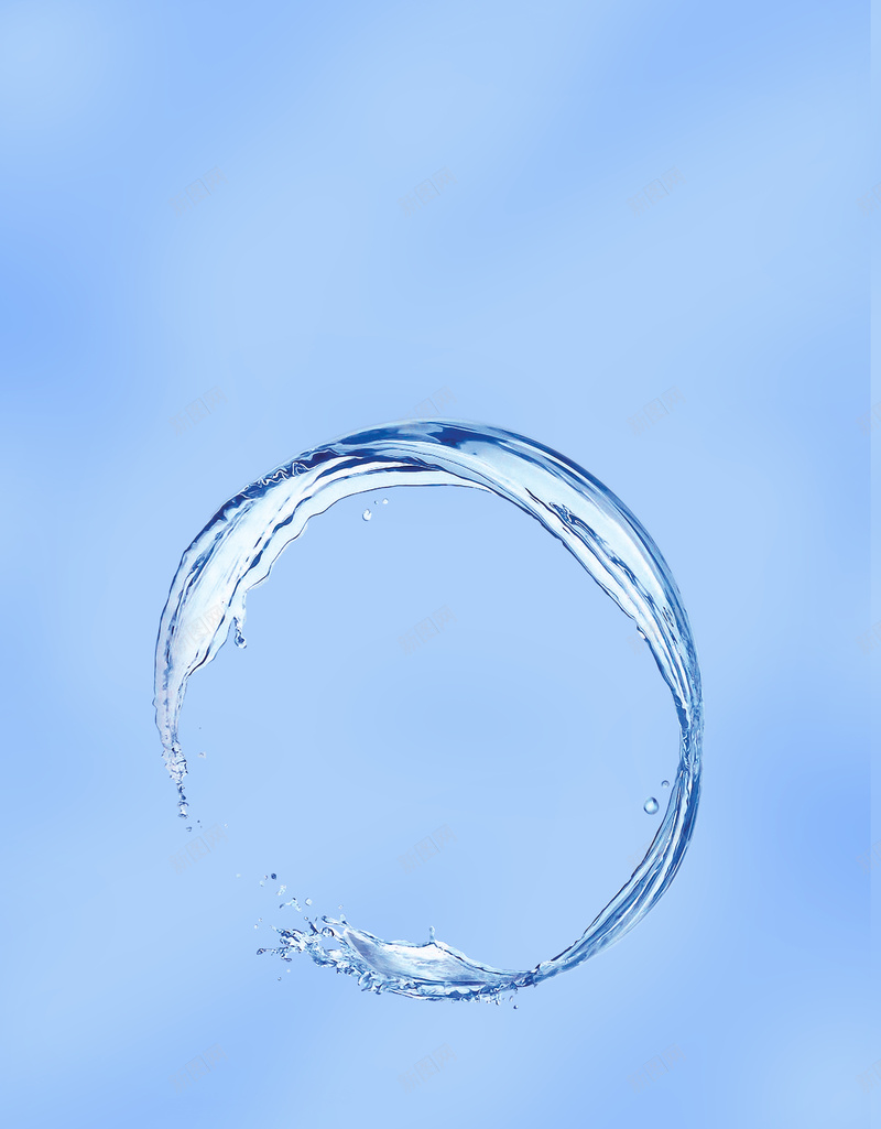 蓝色半圆形透明水圈分层背景psd设计背景_新图网 https://ixintu.com 半圆水圈海报 开心 水背景 淘宝素材 纹理 蓝色水素材 质感