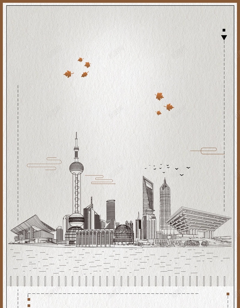 上海印象上海旅游创意海报