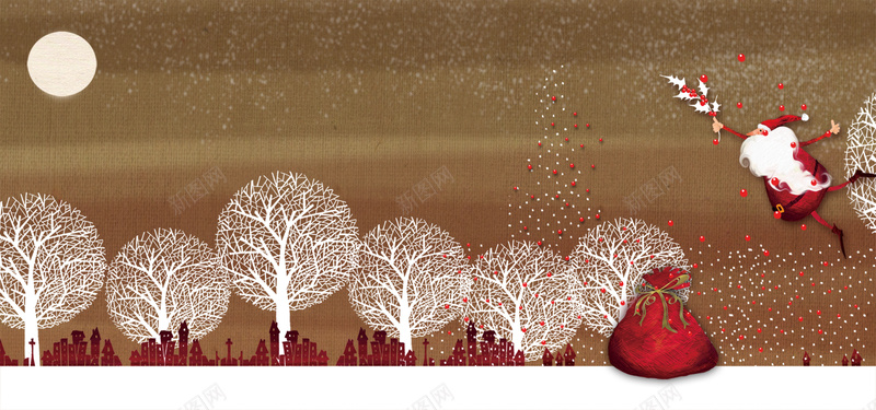 欧式圣诞节复古背景psd设计背景_新图网 https://ixintu.com 圣诞树 圣诞老人 圣诞节 复古背景 欧式 狂欢 礼物盒 雪花
