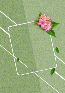 绿色质感花卉夏季新品海报背景背景