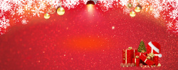 灯光圣诞球圣诞节梦幻红色电商海报背景高清图片