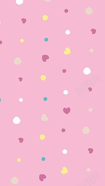 可爱卡通糖果色心形粉色背景H5背景背景