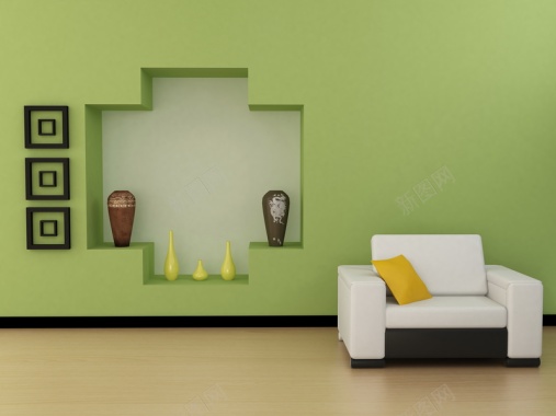 绿色壁纸装饰效果背景