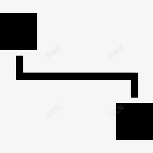 两连接方块图形图标png_新图网 https://ixintu.com 两 分组方案 图形 广场 方案 界面 线 连接