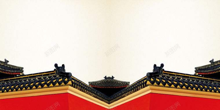 清明节中国古建文艺广告背景背景