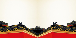 传统红墙清明节中国古建文艺广告背景高清图片