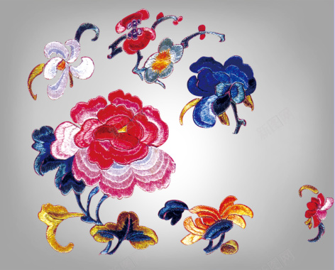 中式传统刺绣文化背景背景