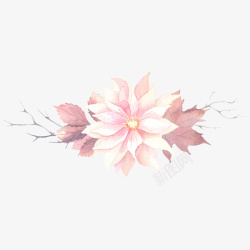 文艺花草PPT制作手绘花卉花朵装饰高清图片