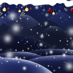 矢量木屋夜晚墨蓝色圣诞雪夜背景高清图片