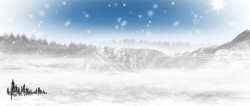 冬装海报雪地背景高清图片