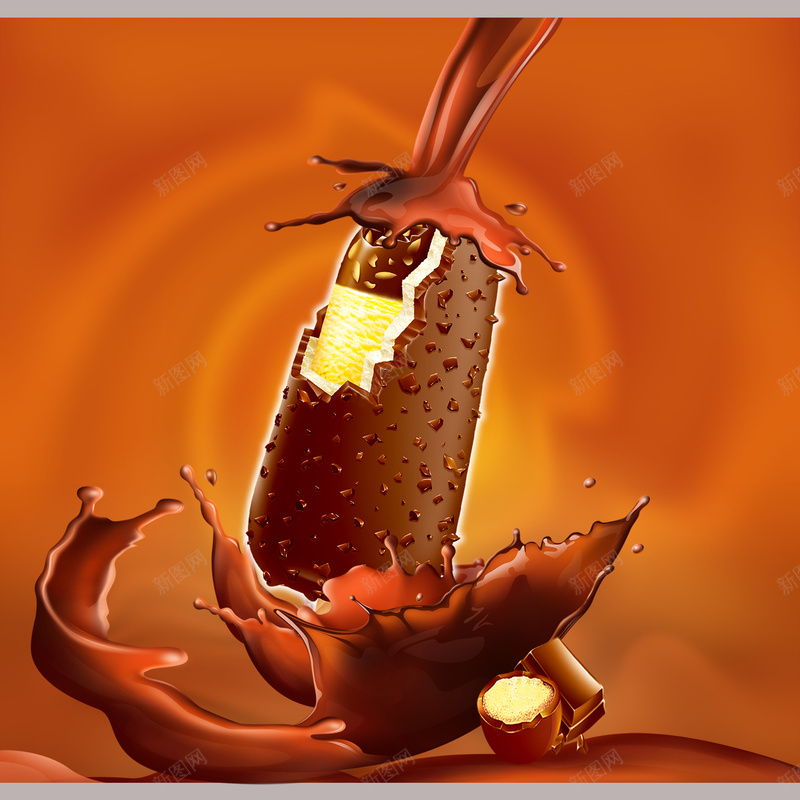 巧克力雪糕海报背景模板psd设计背景_新图网 https://ixintu.com 巧克力 巧克力海报 巧克力背景 海报模板 海报背景模板 背景模板 雪糕