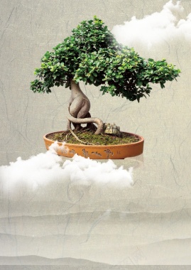 植树节中国风海报背景背景