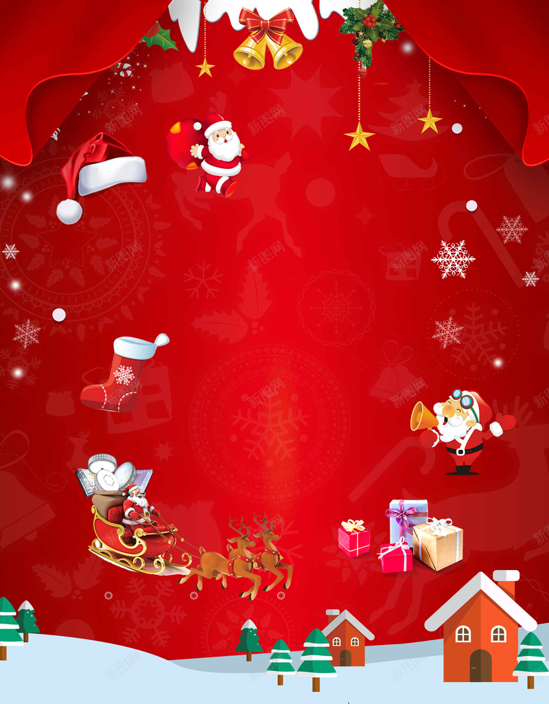 圣诞节拉雪橇卡通红色bannerpsd设计背景_新图网 https://ixintu.com 元旦 元旦快乐 双蛋狂欢 圣 圣诞元素 圣诞快乐 圣诞树 圣诞海报 圣诞狂欢 圣诞老人 圣诞节 新年