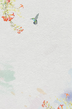 淡雅水墨花卉古典海报背景模板背景