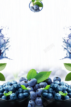智利进口蓝莓新鲜水果蓝莓海报高清图片