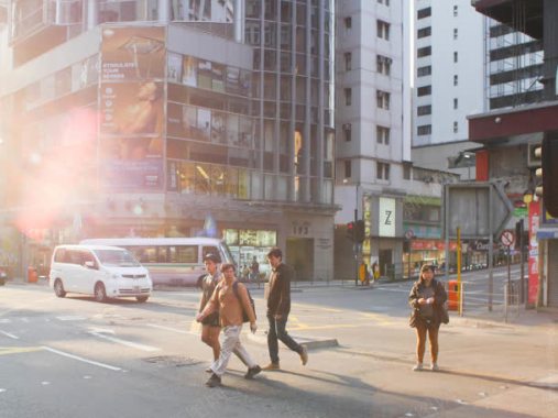 中国街道高楼大厦背景